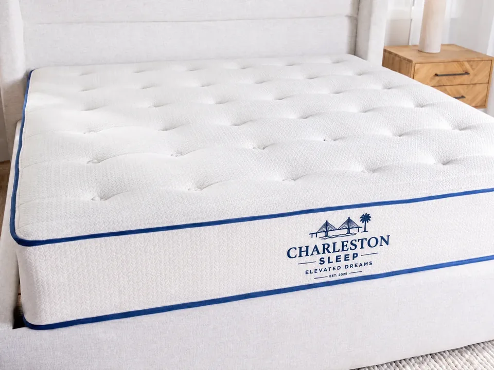 Charleston Sleep Natural Escape organic latex and pocketed coil mattress available for fitting in West Ashley, Charleston, SC