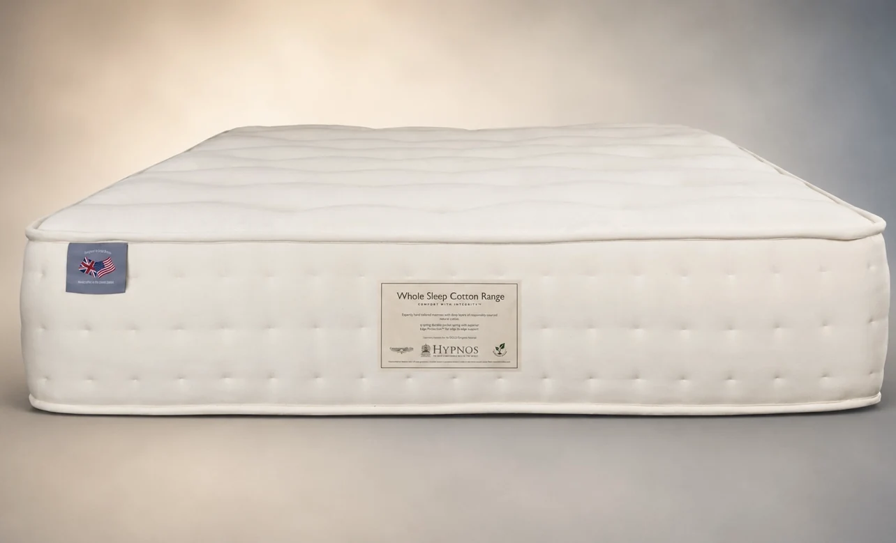 Hypnos Whole Sleep Cotton range mattress shown from the front, with its model number not visible